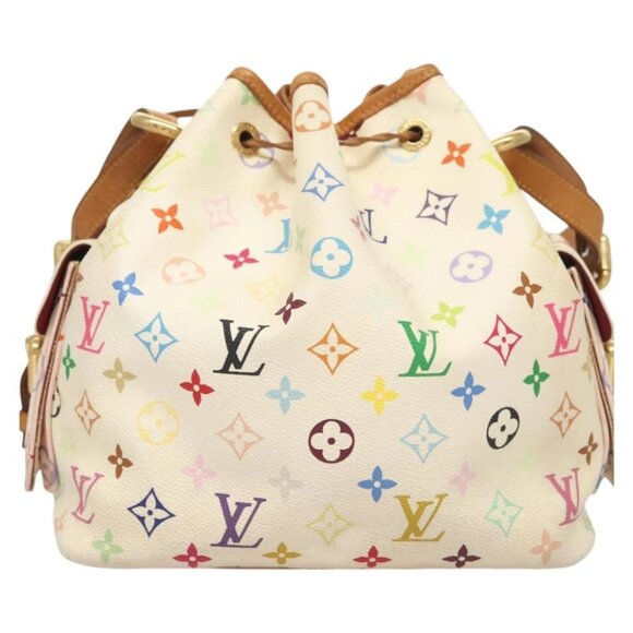 LOUIS VUITTON Monogram Multicolor Petit Noe Bag White M42229 LV Auth 127305 - Picture 3 of 14